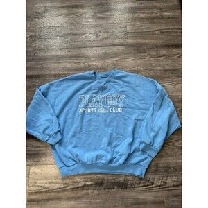 Playboy Women's Blue Sweatshirt- Size large